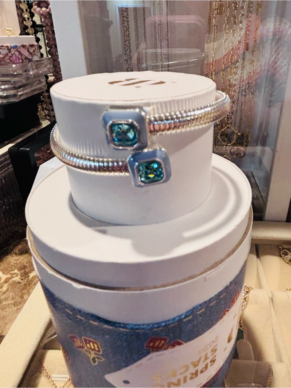 BP 2026 Spring StackTurquoise Crystal Stackable Bracelet Set - Picture 7 of 9